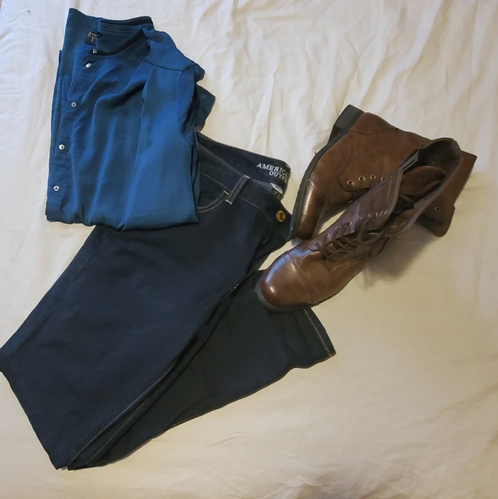 AE Indigo Wash Jeggings